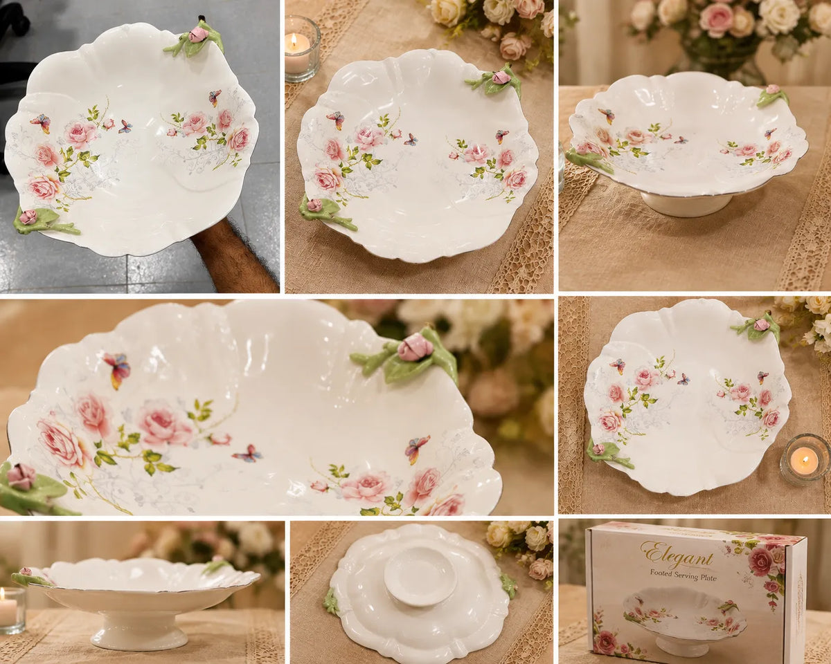 Elegant Floral Serving Tray