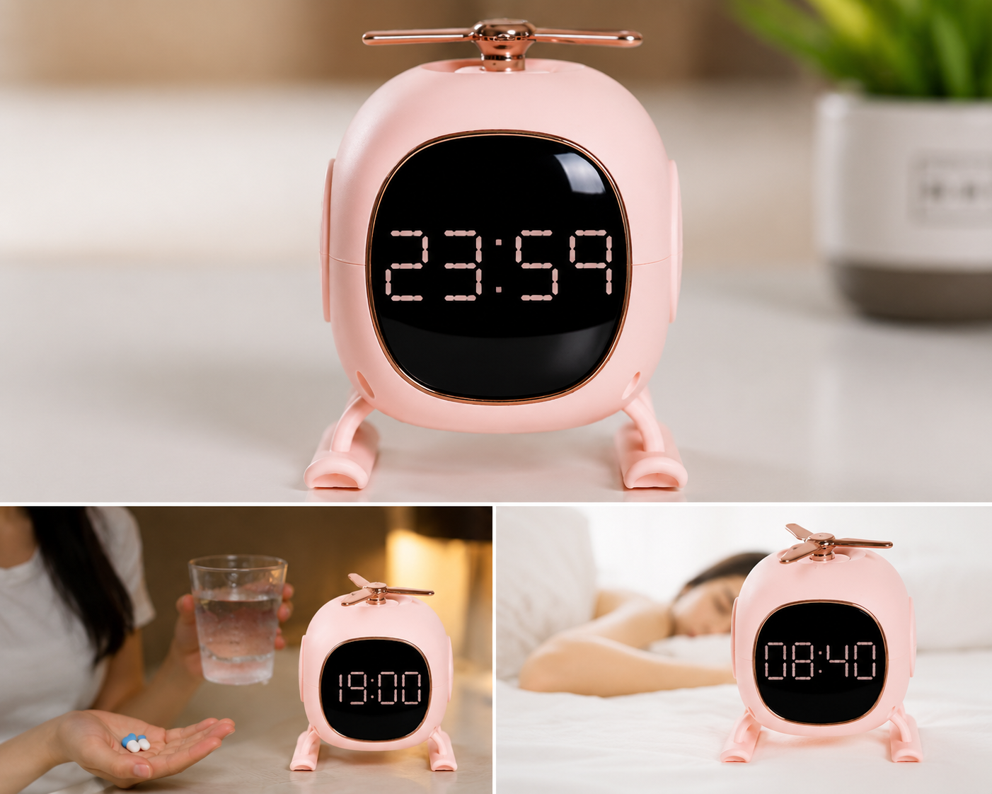 Smart Bluetooth Alarm Clock Speaker with Phone Stand | LED Digital Display
