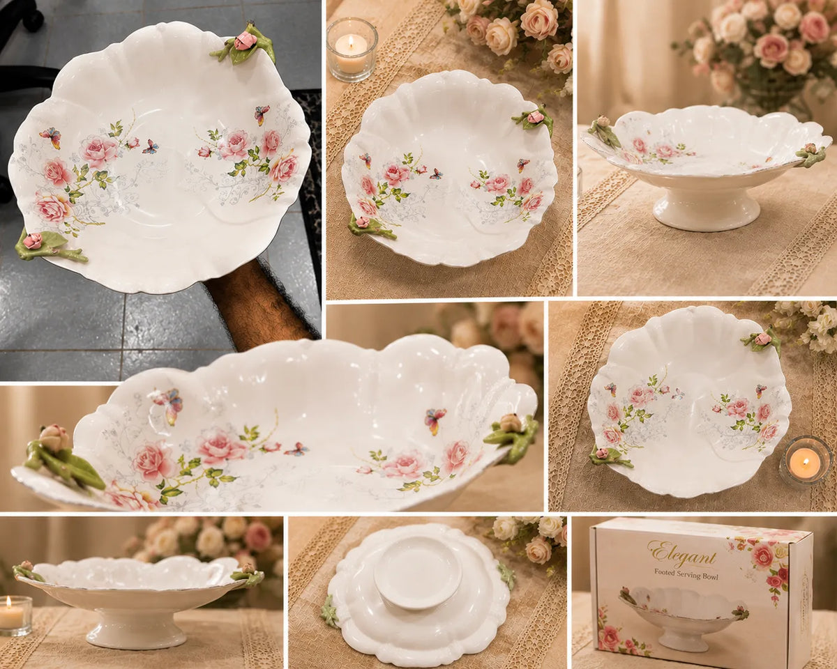 Elegant Floral Serving Tray