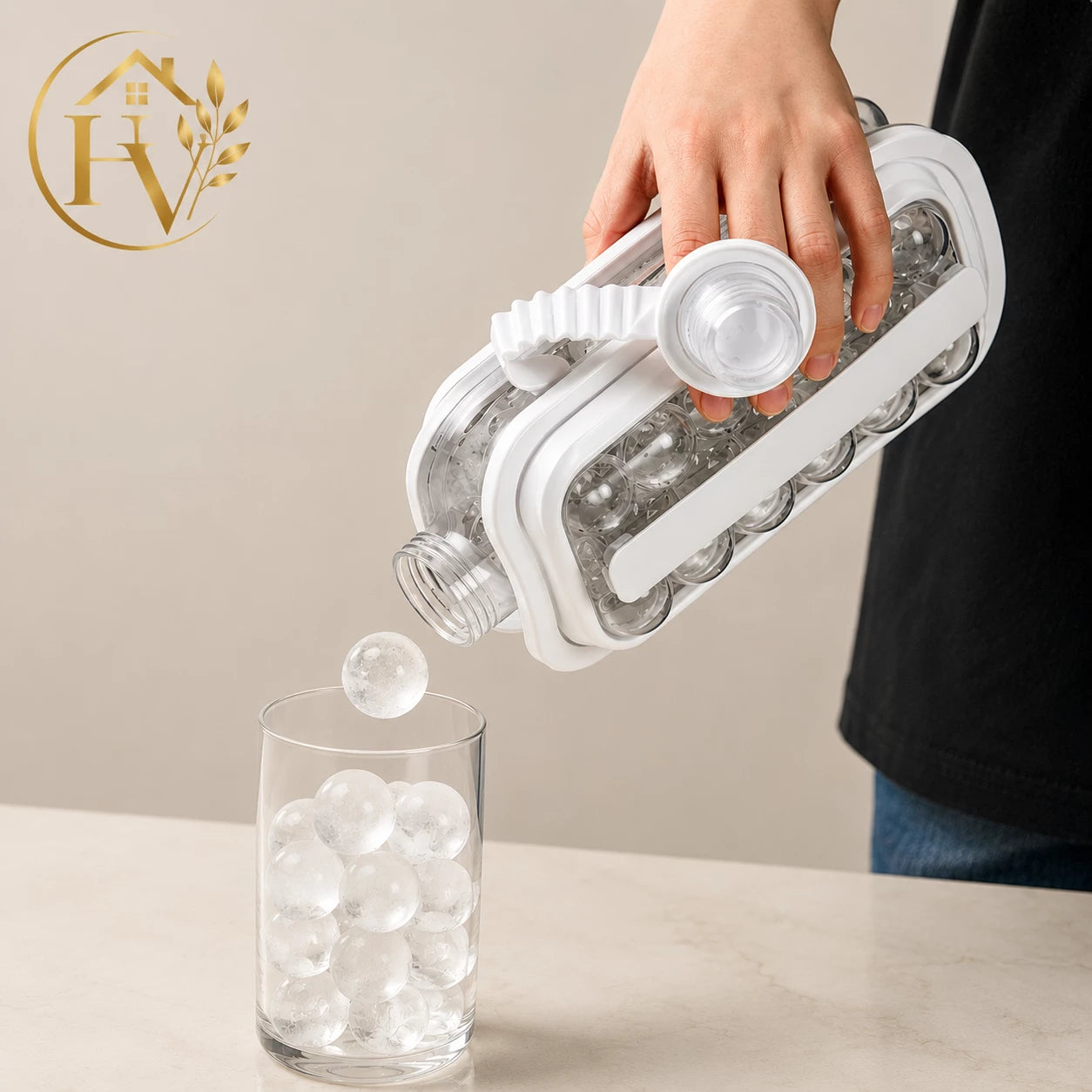3-in-1 Ice Ball Maker Bottle | Ice Cube Mold, Storage & Water Bottle