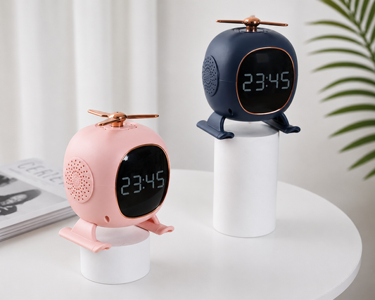 Smart Bluetooth Alarm Clock Speaker with Phone Stand | LED Digital Display