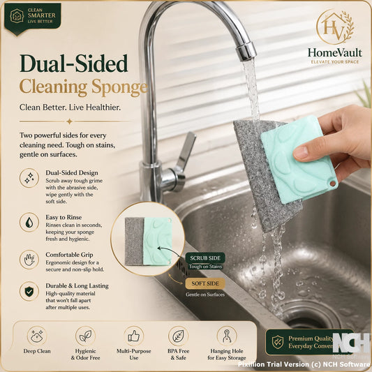 HomeVault 2-in-1 Window Track Cleaning Brush | Reusable Groove Cleaner | Multi-Purpose Door, Window & Kitchen Gap Cleaning Tool