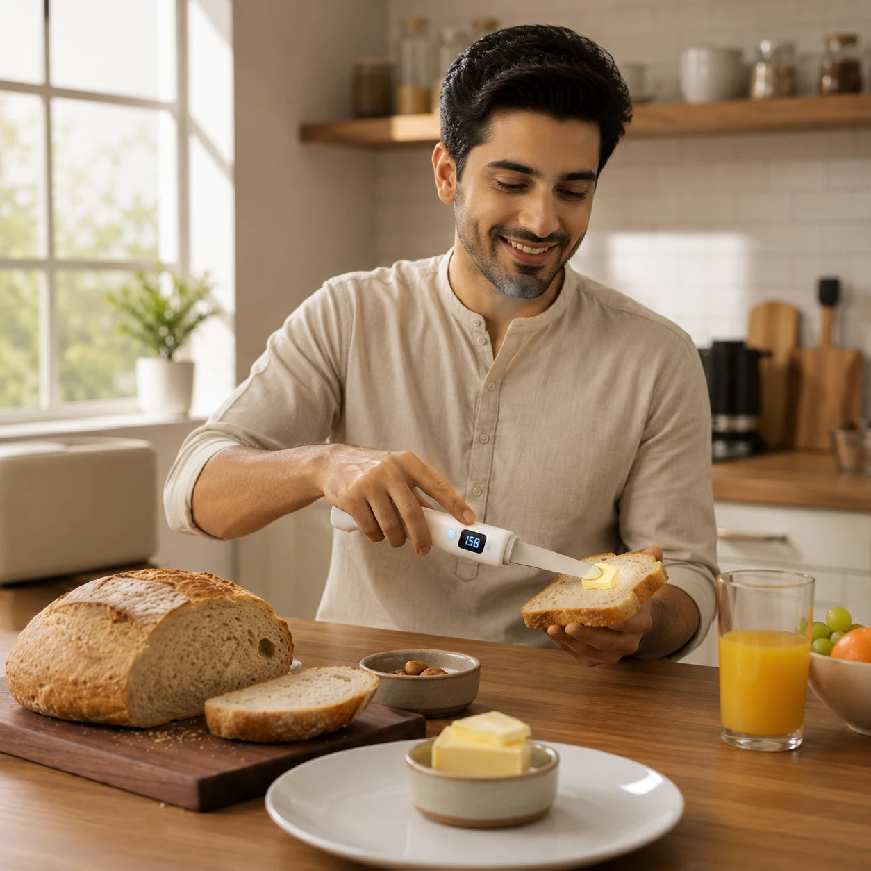 HomeVault Electric Heated Butter Spreader Knife | USB-C Rechargeable Smart Butter Knife