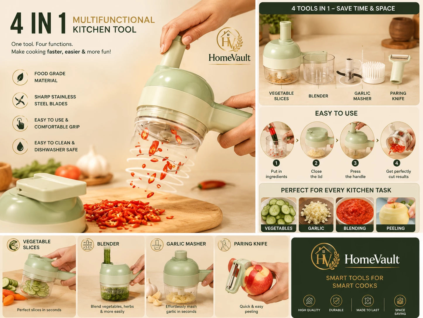 4-in-1 Electric Multifunction Kitchen Tool