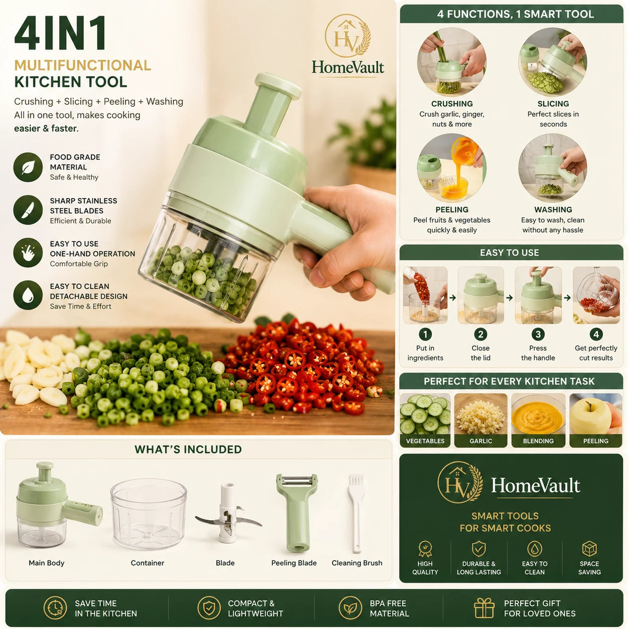 4-in-1 Electric Multifunction Kitchen Tool