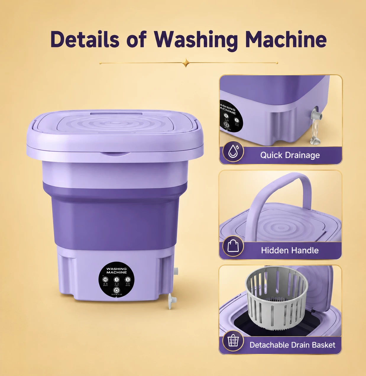 Portable Mini Washing Machine 11L