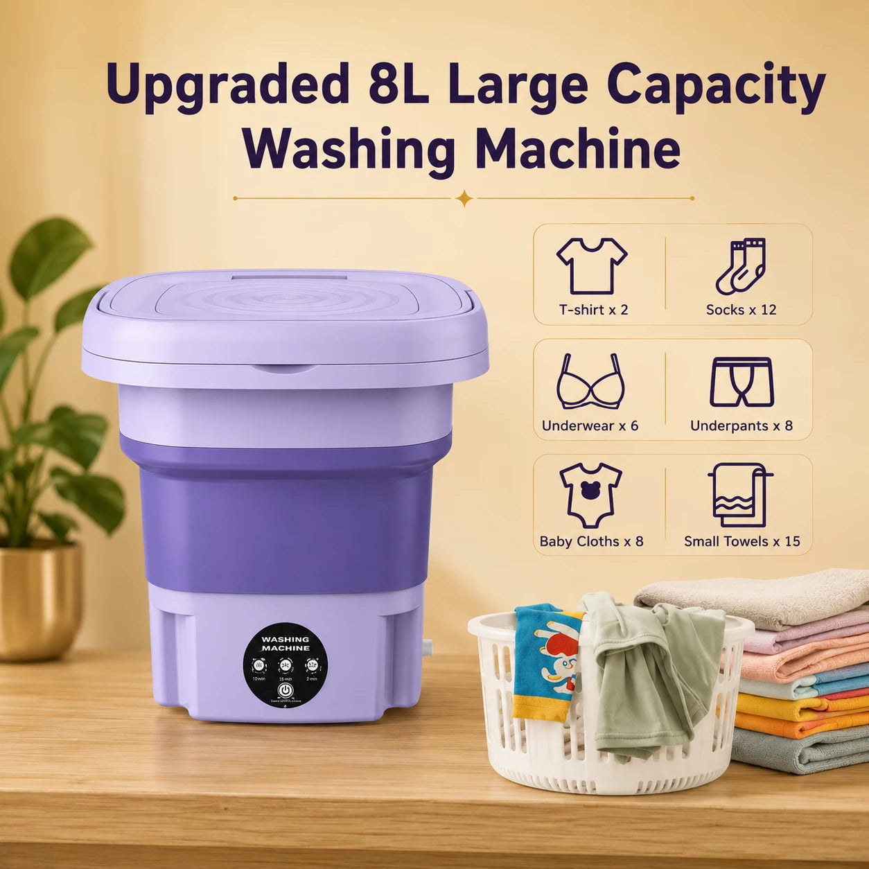 Portable Mini Washing Machine 11L