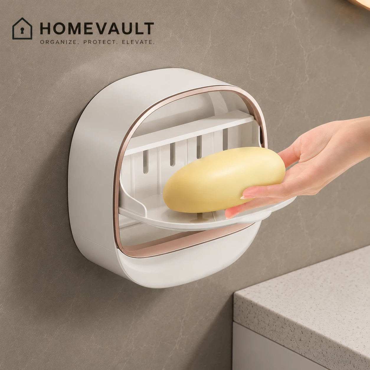 HomeVault Luxury Wall Mounted Soap Box {High Quality Imported}