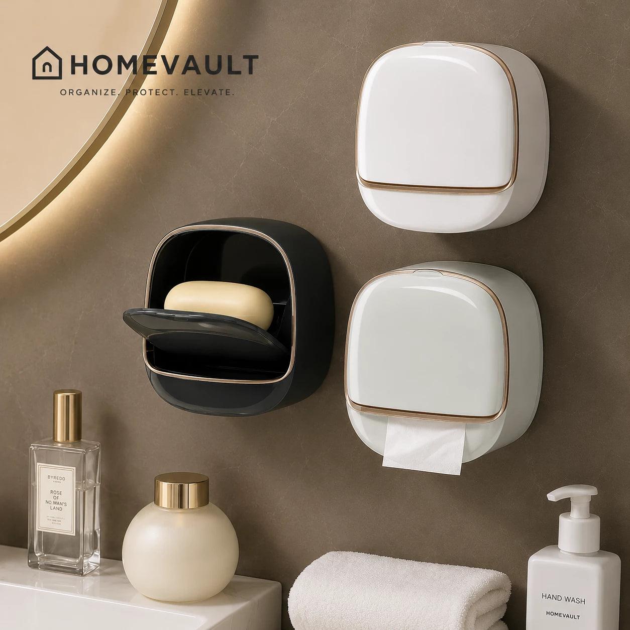 HomeVault Luxury Wall Mounted Soap Box {High Quality Imported}