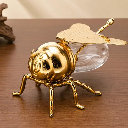 HomeVault Luxury Golden Bee Honey Jar