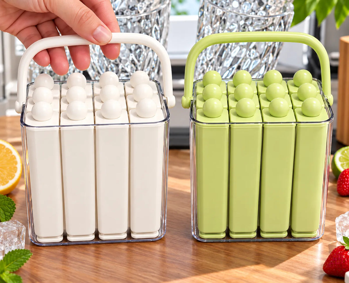 12-Piece Ice Pop Maker Mold Set – Easy Homemade Popsicles