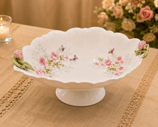 Elegant Floral Serving Tray