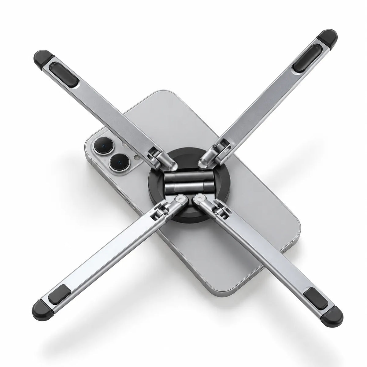 Foldable 360° Rotating Phone Stand – Adjustable Metal Mobile Holder